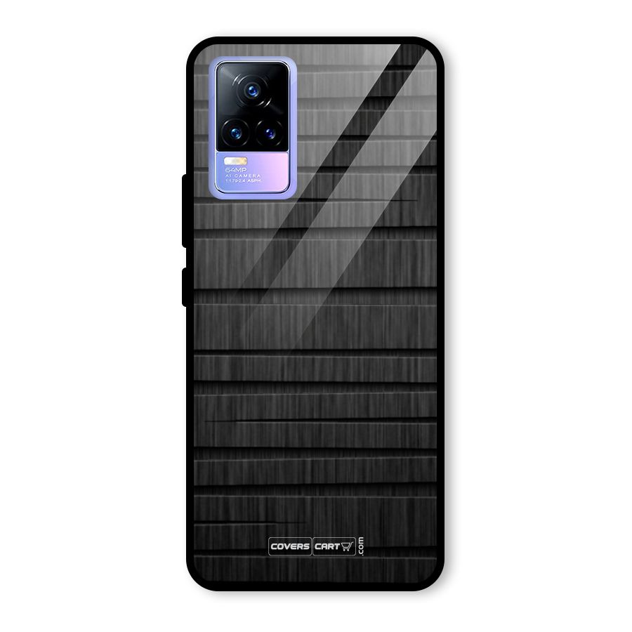 Black Abstract Glass Back Case for Vivo Y73