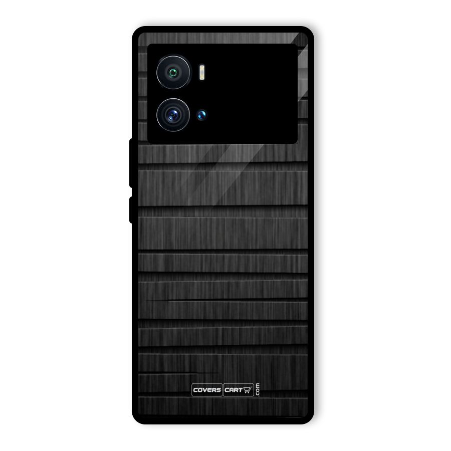 Black Abstract Glass Back Case for Vivo iQOO 9 Pro