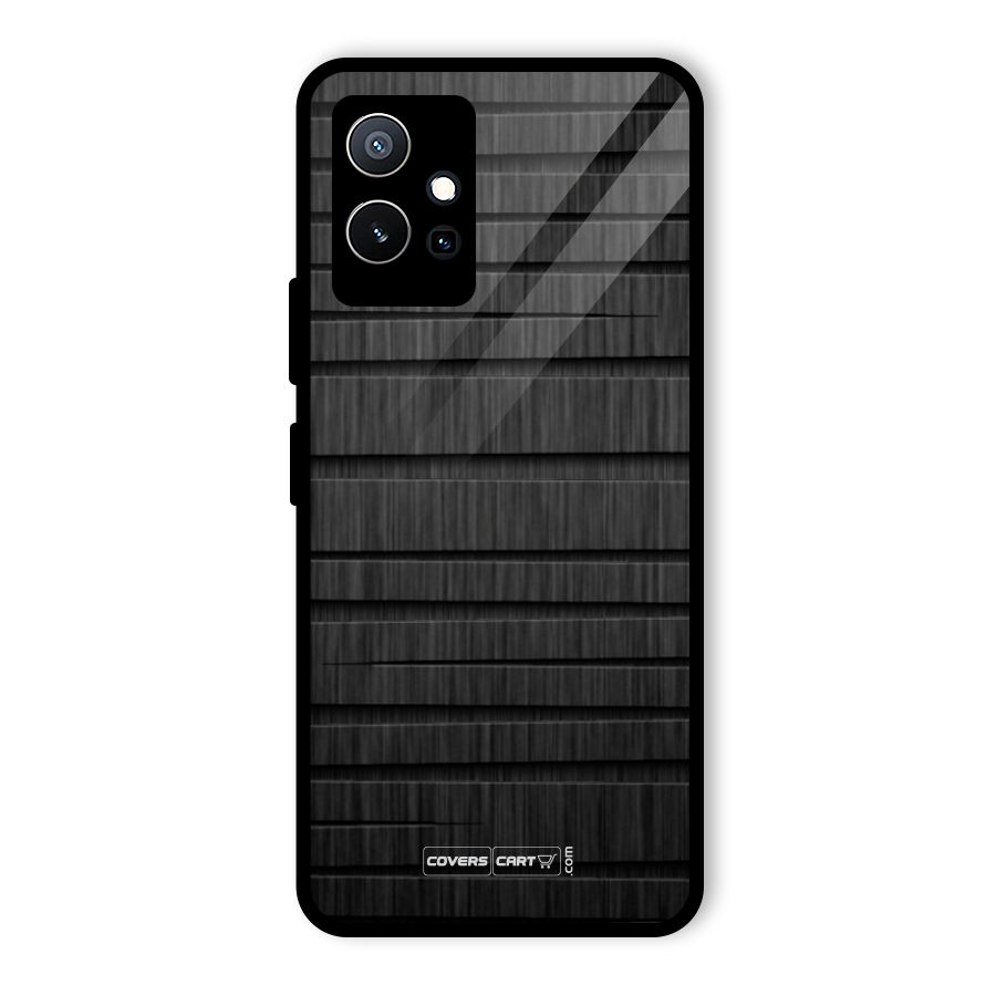 Black Abstract Glass Back Case for Vivo iQOO Z6