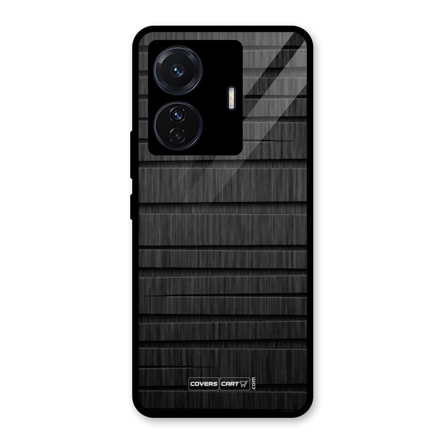 Black Abstract Glass Back Case for Vivo iQOO Z6 Pro