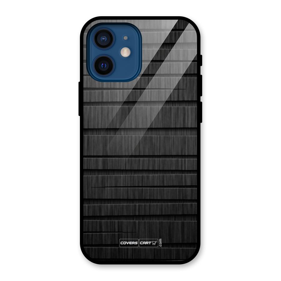 Black Abstract Glass Back Case for iPhone 12 Mini