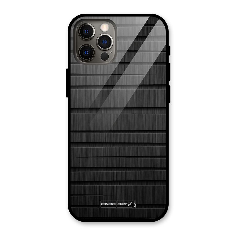 Black Abstract Glass Back Case for iPhone 12 Pro