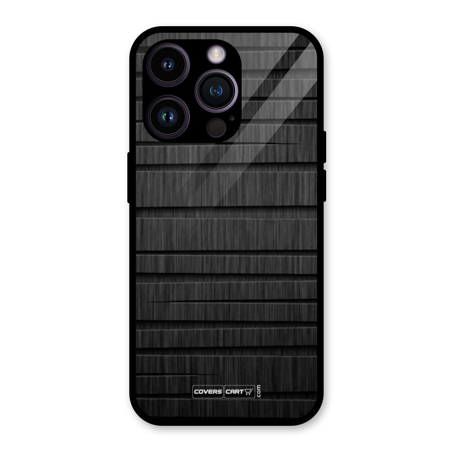 Black Abstract Glass Back Case for iPhone 14 Pro