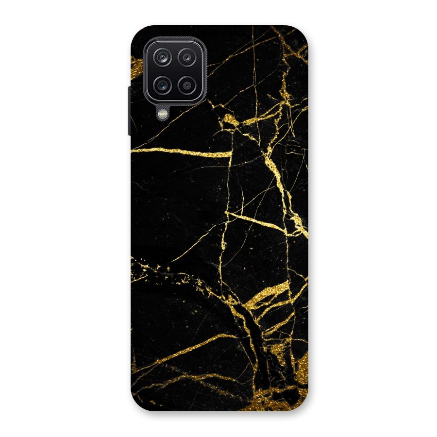 Black And Gold Design Back Case for Galaxy A12