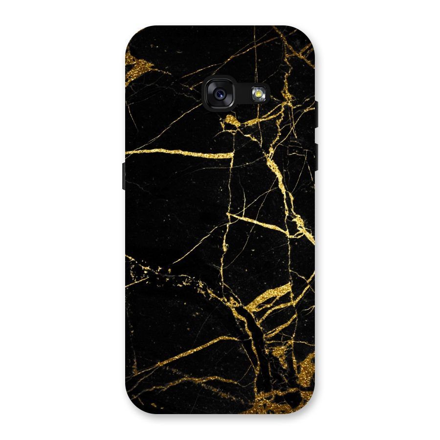 Black And Gold Design Back Case for Galaxy A3 (2017)