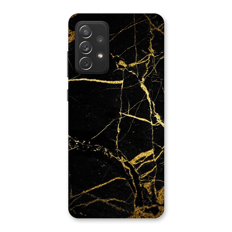 Black And Gold Design Back Case for Galaxy A72