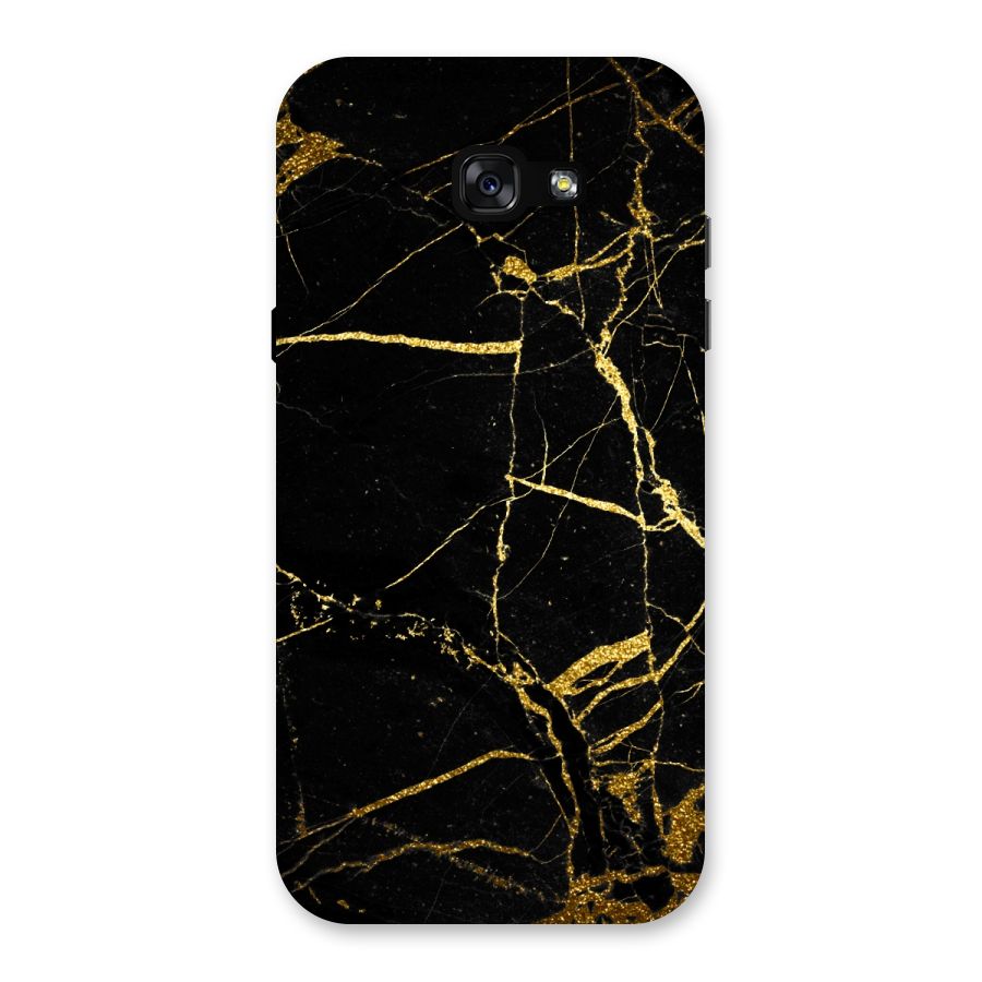 Black And Gold Design Back Case for Galaxy A7 (2017)