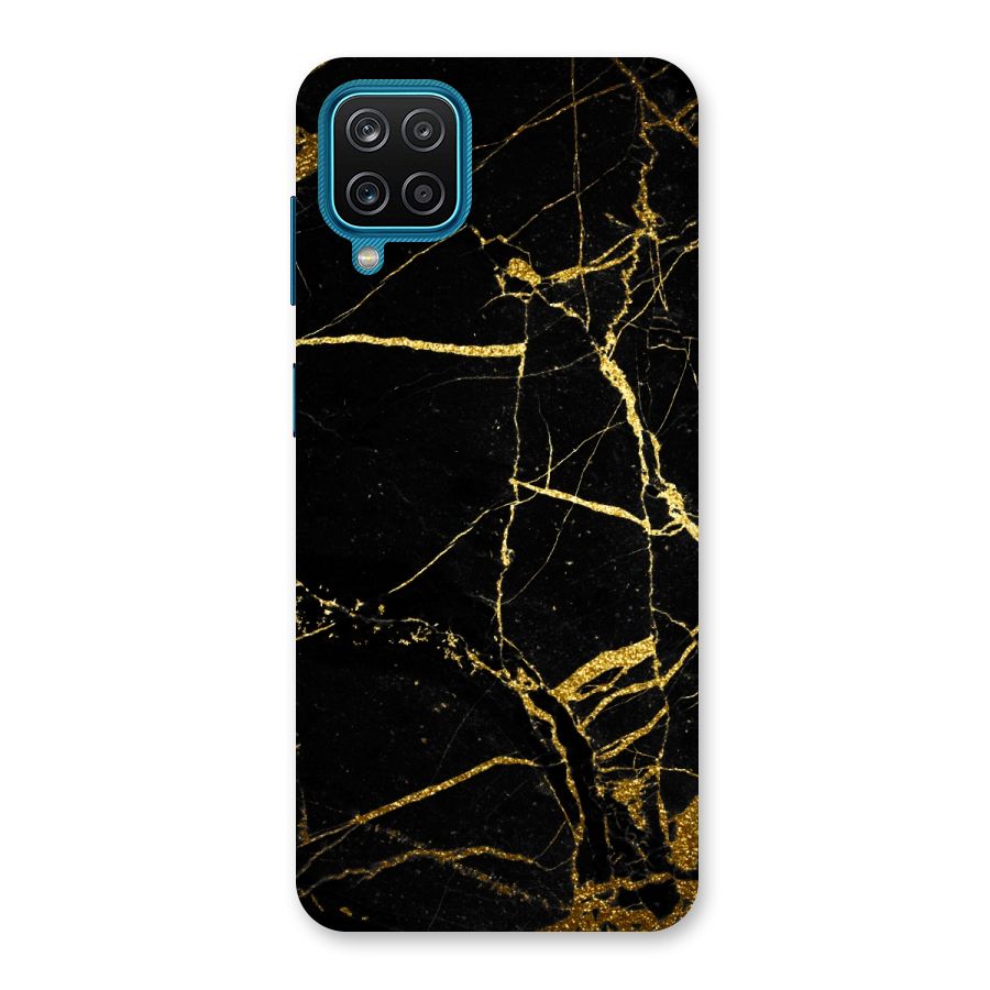Black And Gold Design Back Case for Galaxy F12