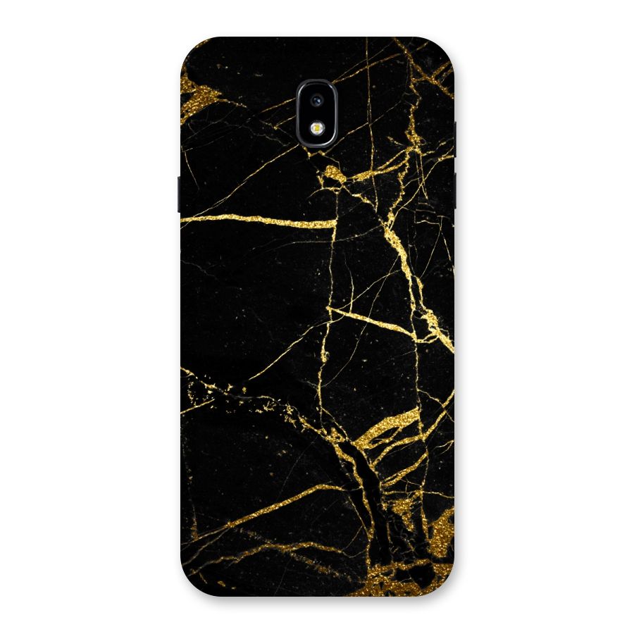 Black And Gold Design Back Case for Galaxy J7 Pro