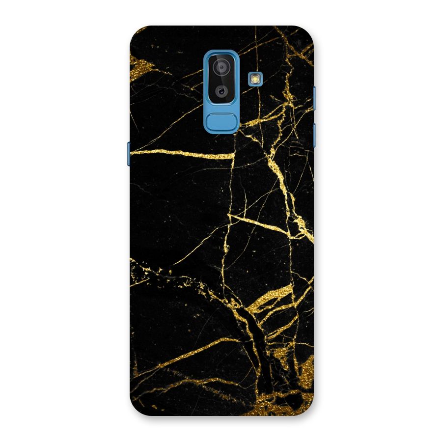 Black And Gold Design Back Case for Galaxy J8