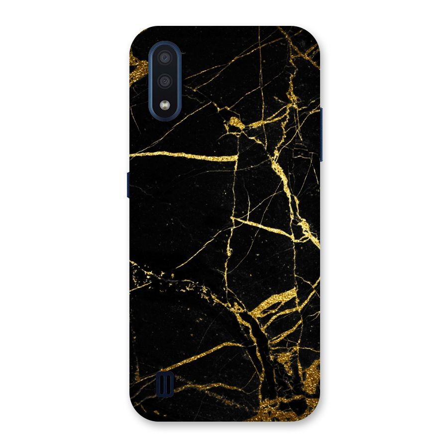 Black And Gold Design Back Case for Galaxy M01