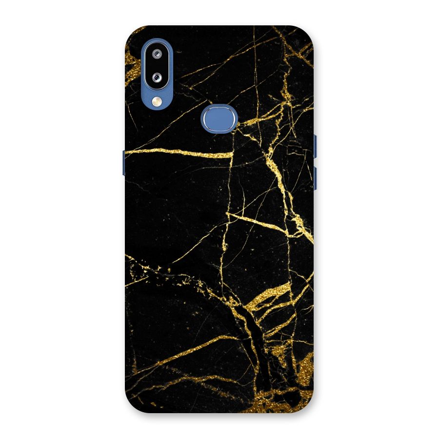 Black And Gold Design Back Case for Galaxy M01s