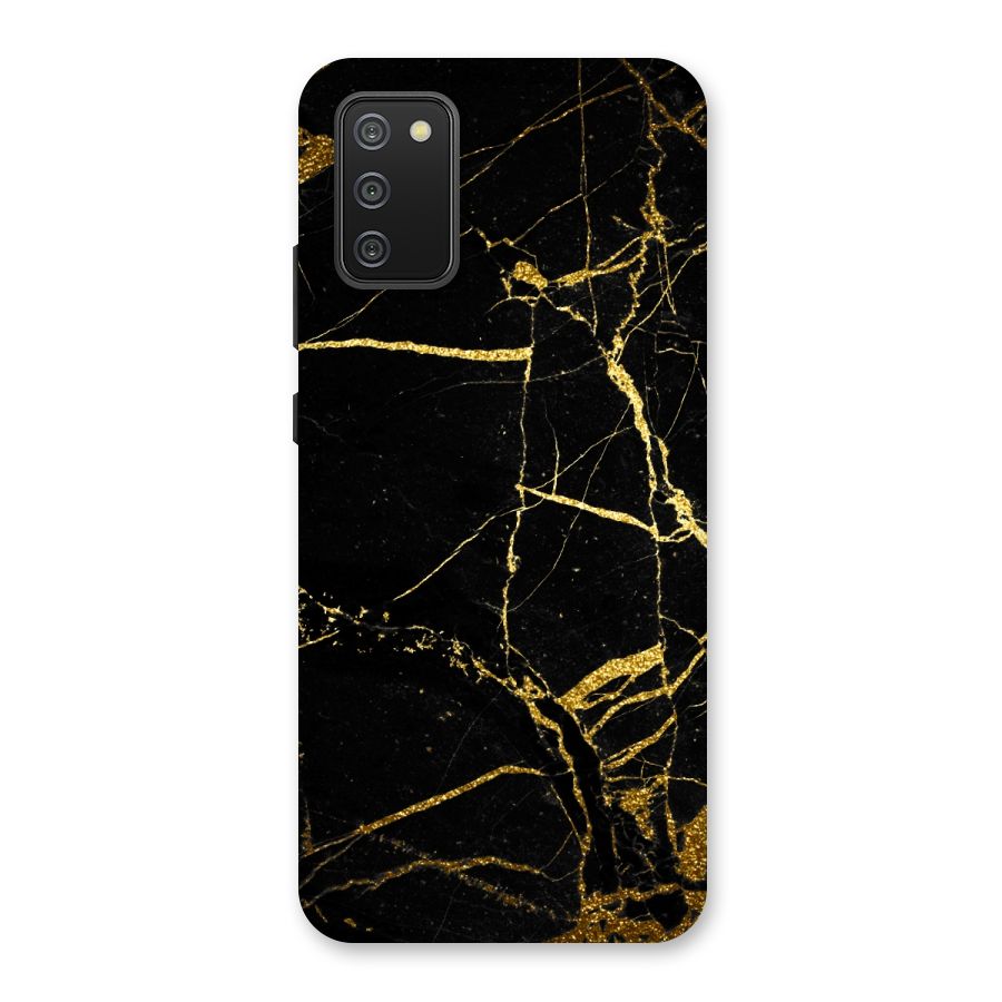 Black And Gold Design Back Case for Galaxy M02s