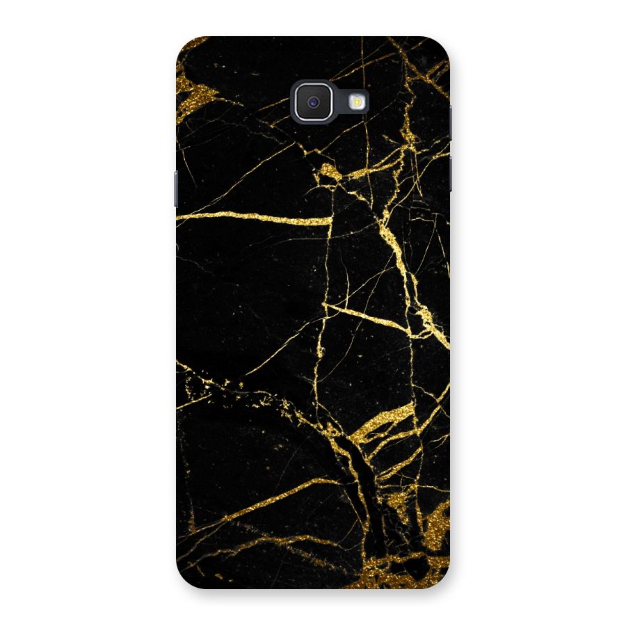 Black And Gold Design Back Case for Galaxy On7 2016