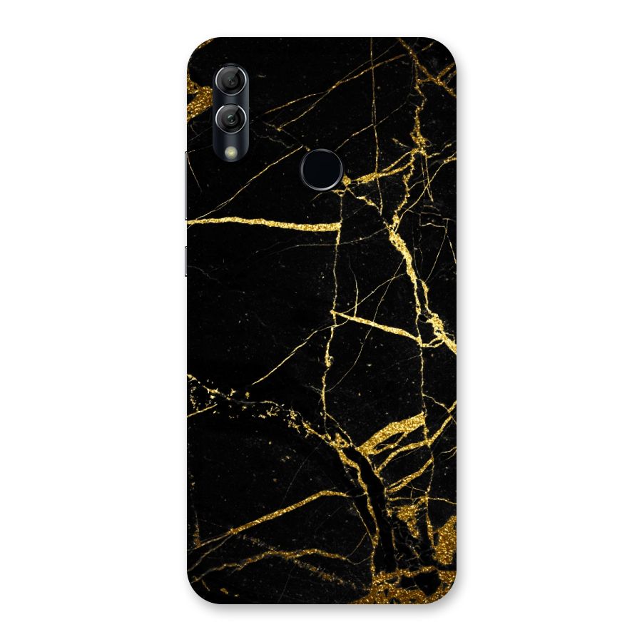 Black And Gold Design Back Case for Honor 10 Lite