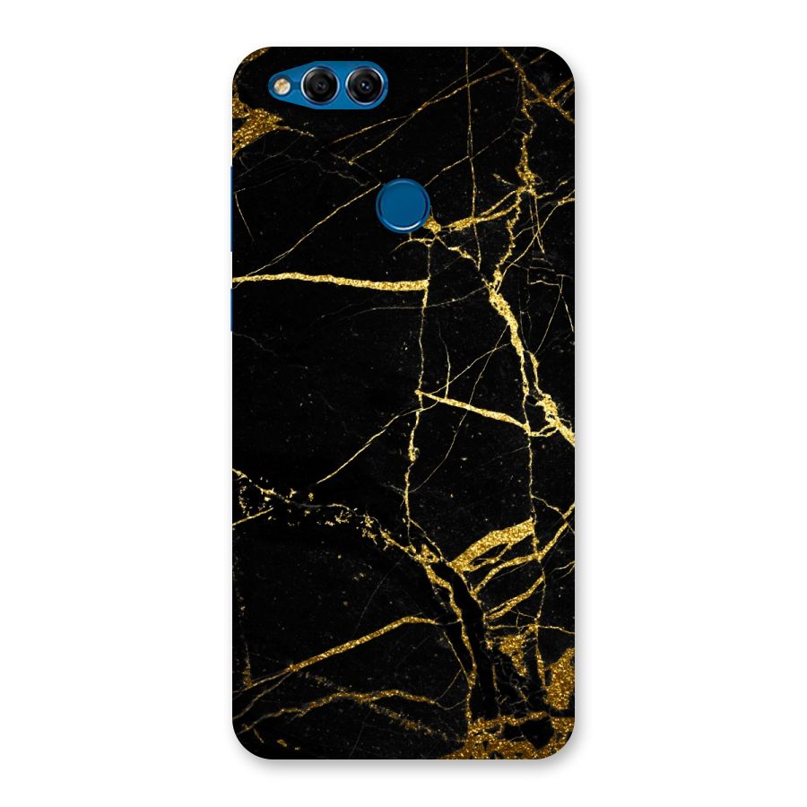 Black And Gold Design Back Case for Honor 7X
