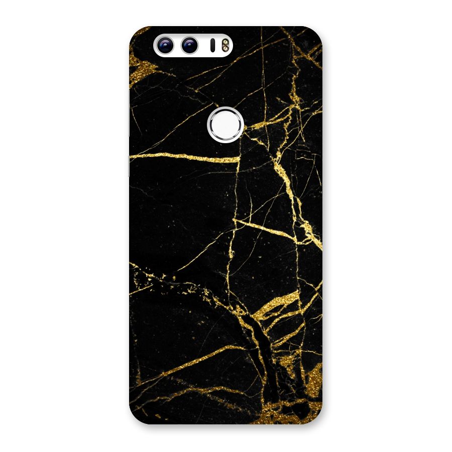 Black And Gold Design Back Case for Honor 8