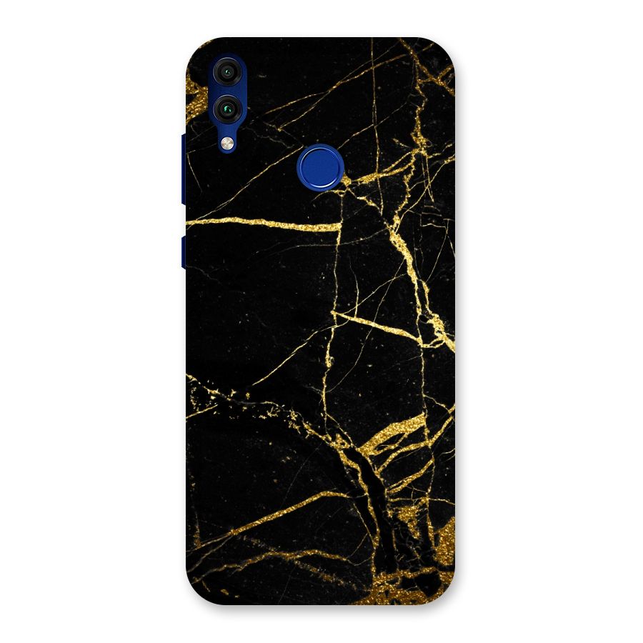 Black And Gold Design Back Case for Honor 8C