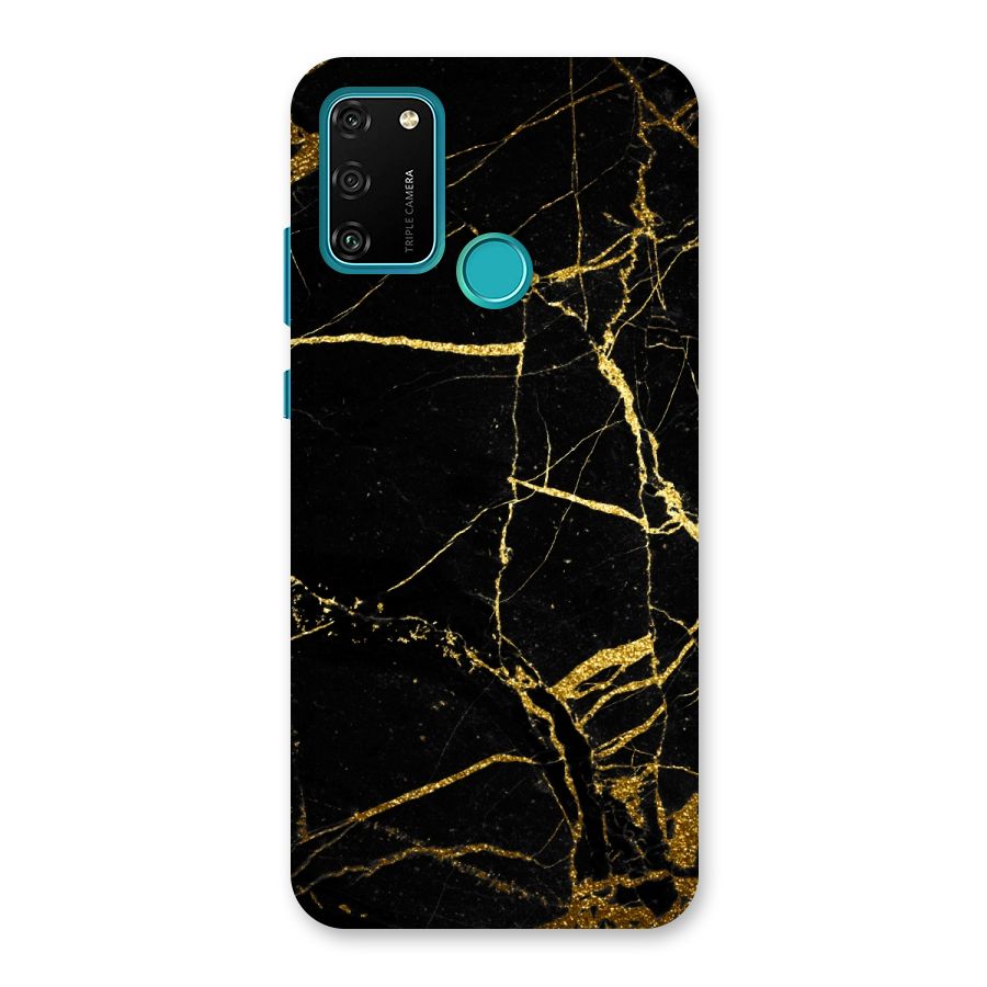 Black And Gold Design Back Case for Honor 9A