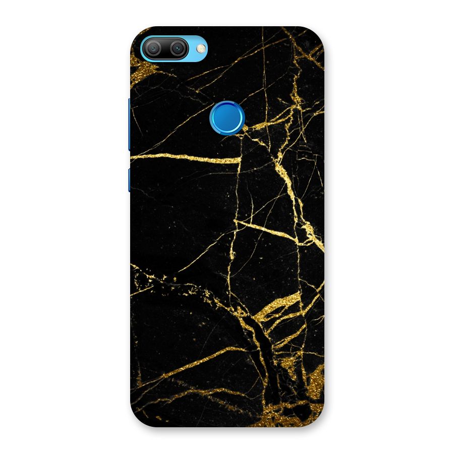 Black And Gold Design Back Case for Honor 9N
