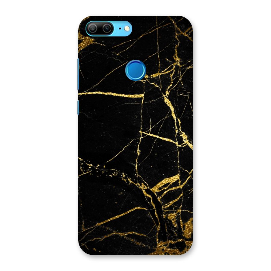 Black And Gold Design Back Case for Honor 9 Lite