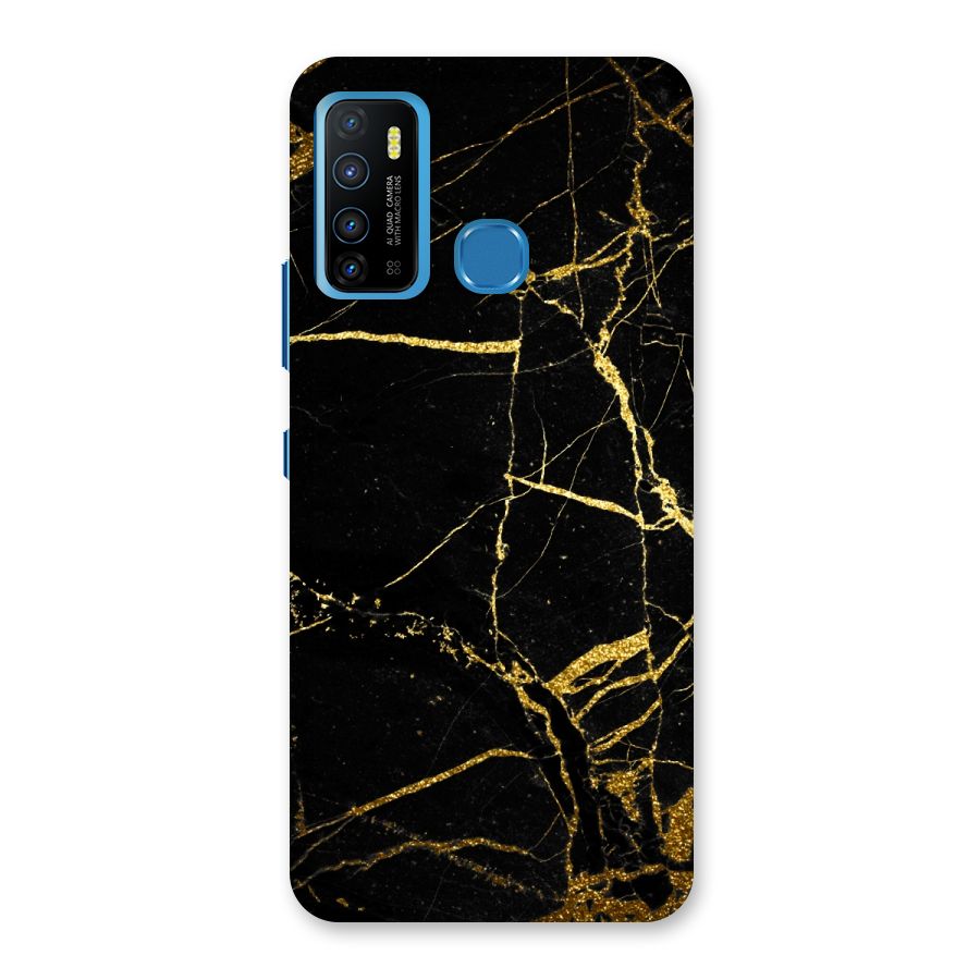 Black And Gold Design Back Case for Infinix Hot 9