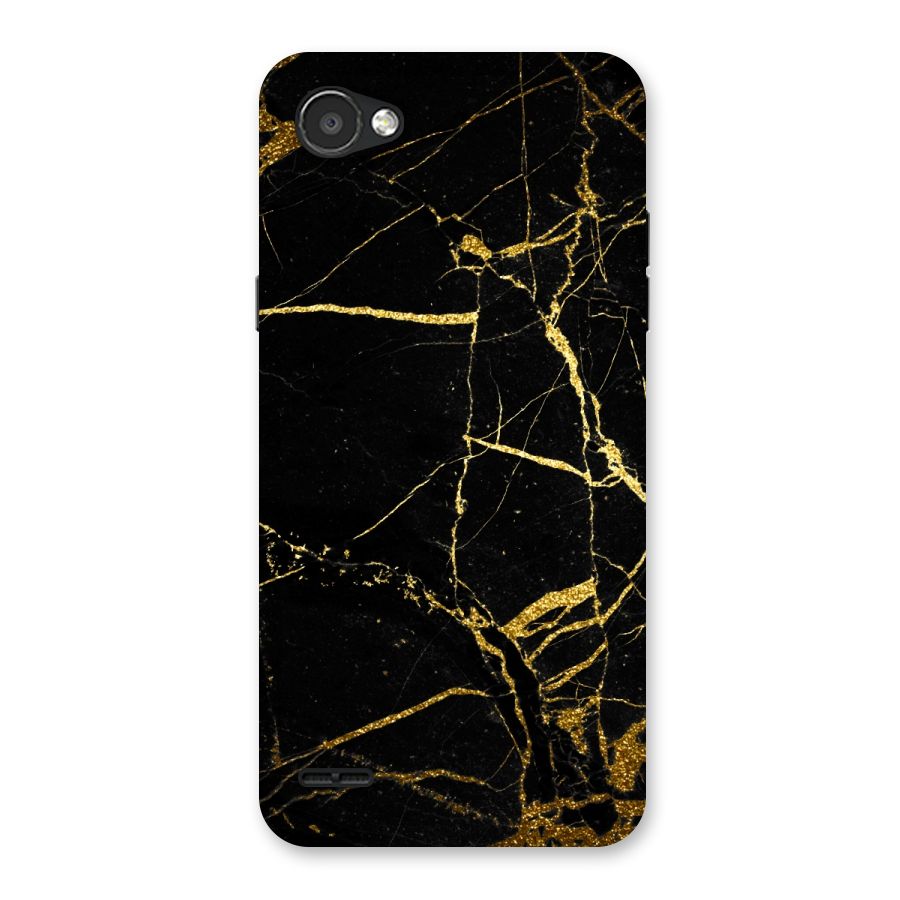 Black And Gold Design Back Case for LG Q6