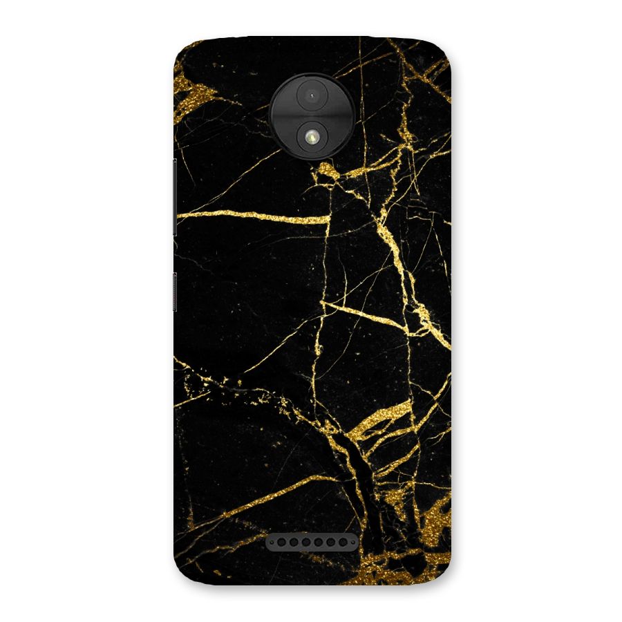 Black And Gold Design Back Case for Moto C