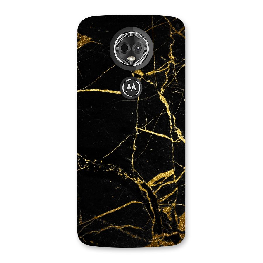 Black And Gold Design Back Case for Moto E5 Plus