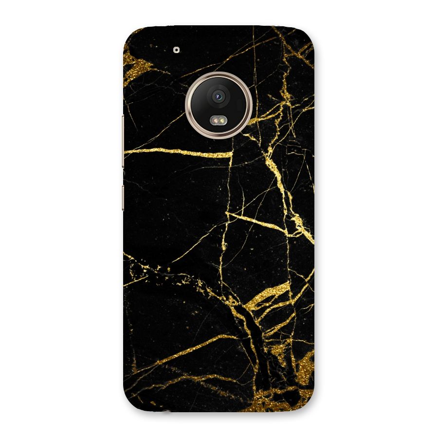 Black And Gold Design Back Case for Moto G5 Plus