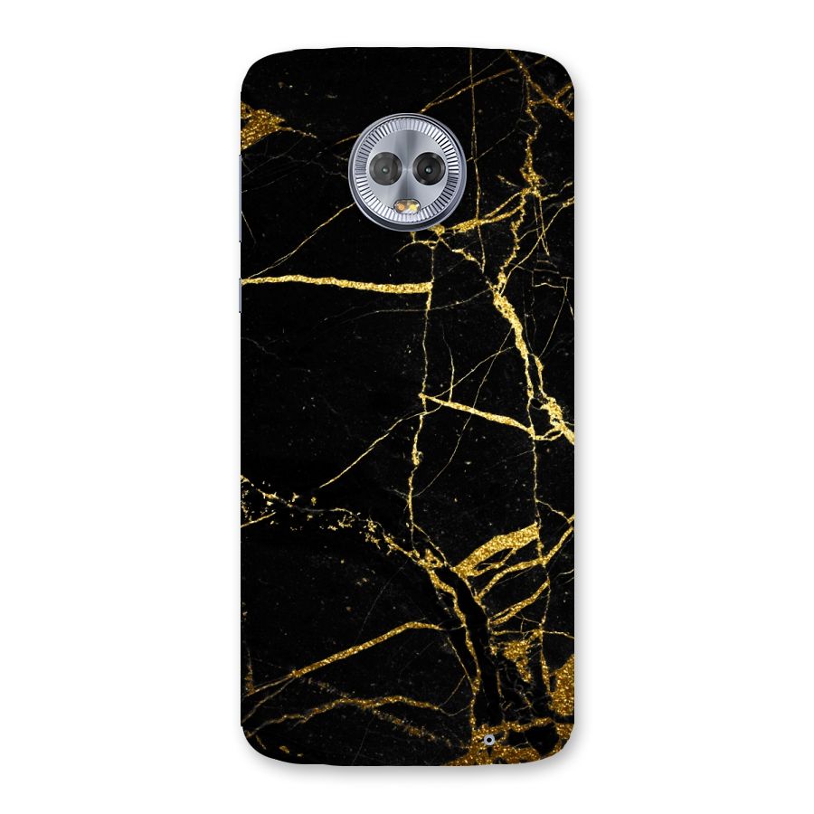 Black And Gold Design Back Case for Moto G6 Plus