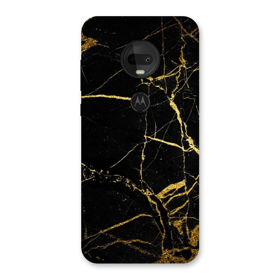 Black And Gold Design Back Case for Moto G7