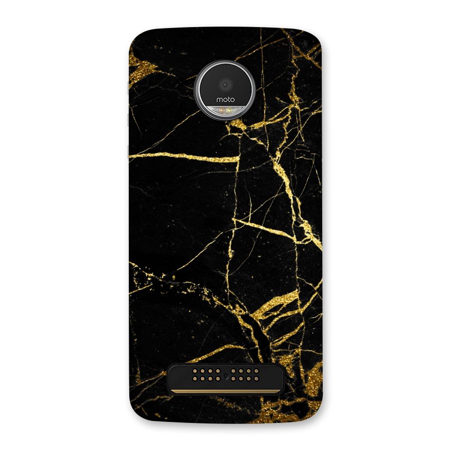 Black And Gold Design Back Case for Moto Z Play