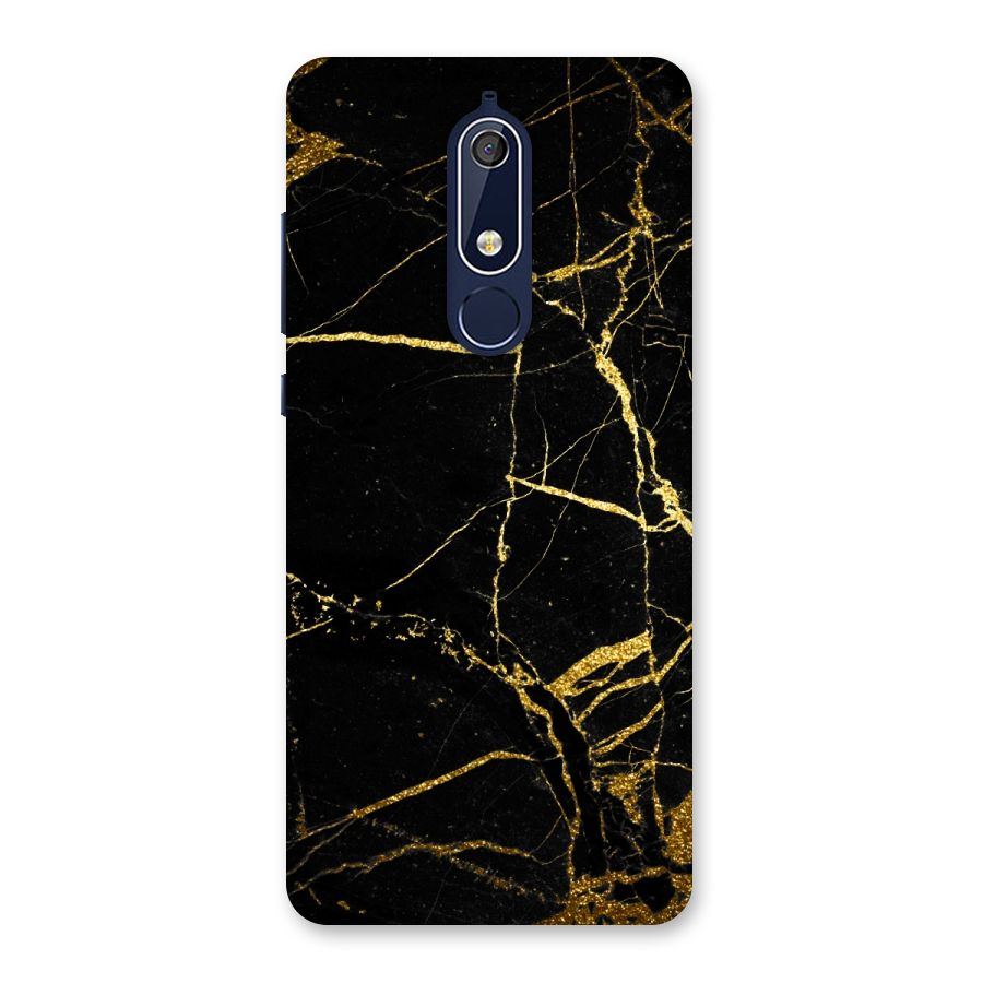 Black And Gold Design Back Case for Nokia 5.1
