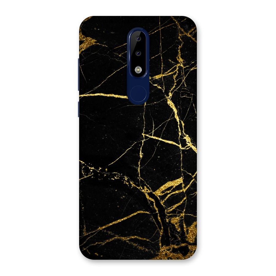 Black And Gold Design Back Case for Nokia 5.1 Plus
