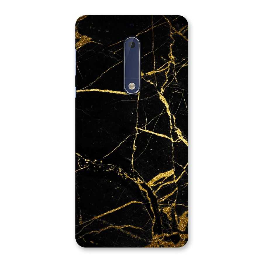 Black And Gold Design Back Case for Nokia 5