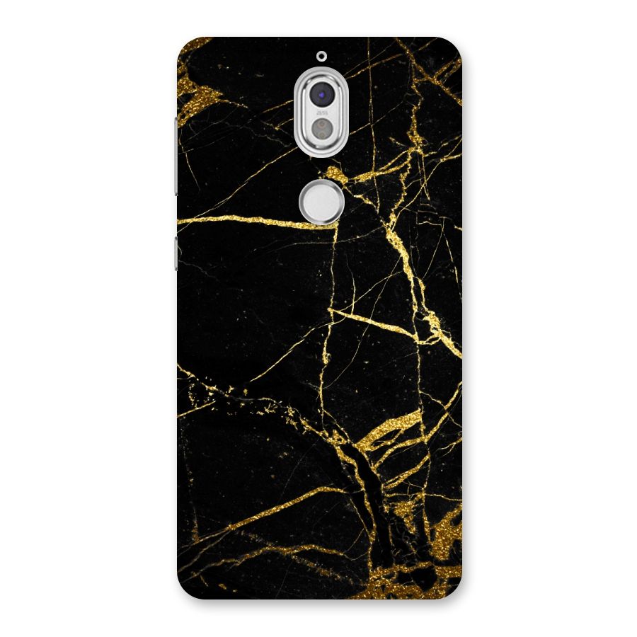 Black And Gold Design Back Case for Nokia 7