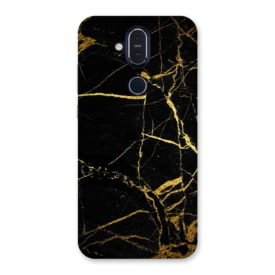 Black And Gold Design Back Case for Nokia 8.1