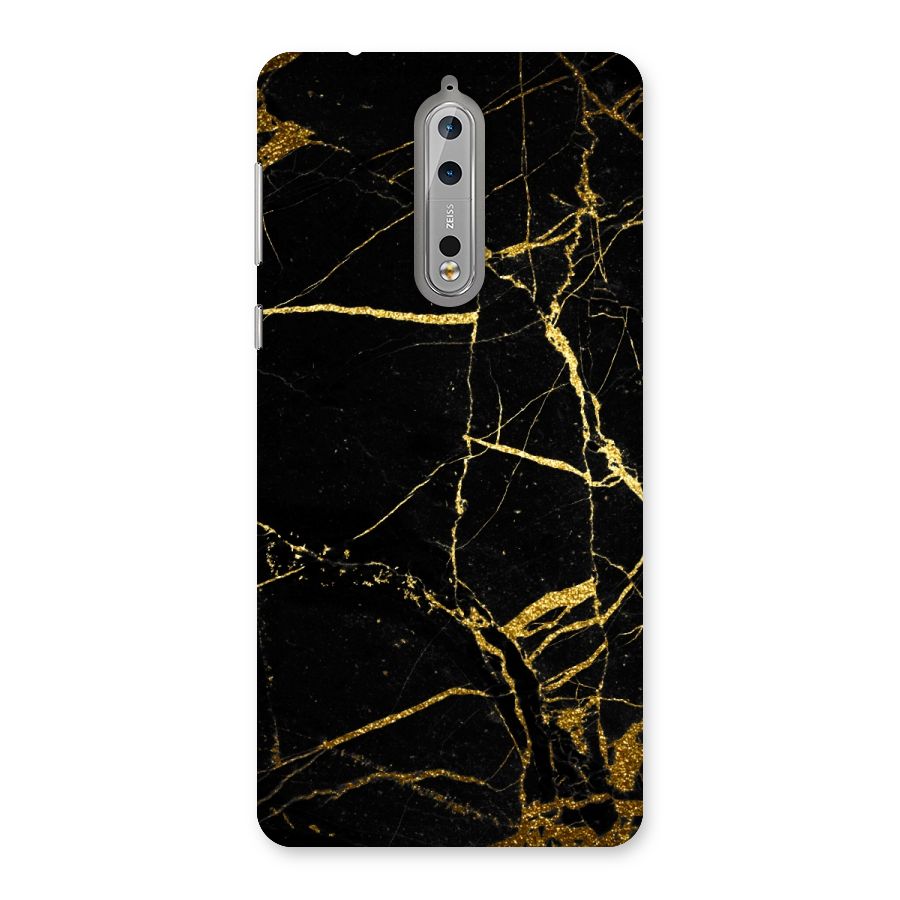 Black And Gold Design Back Case for Nokia 8