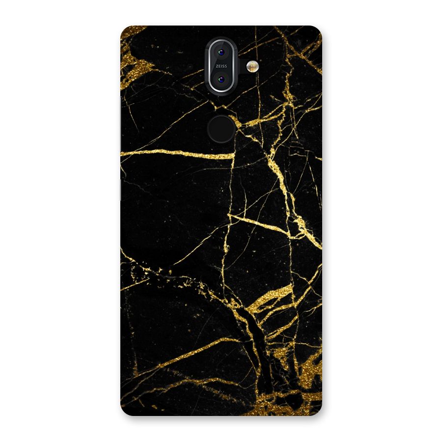 Black And Gold Design Back Case for Nokia 8 Sirocco