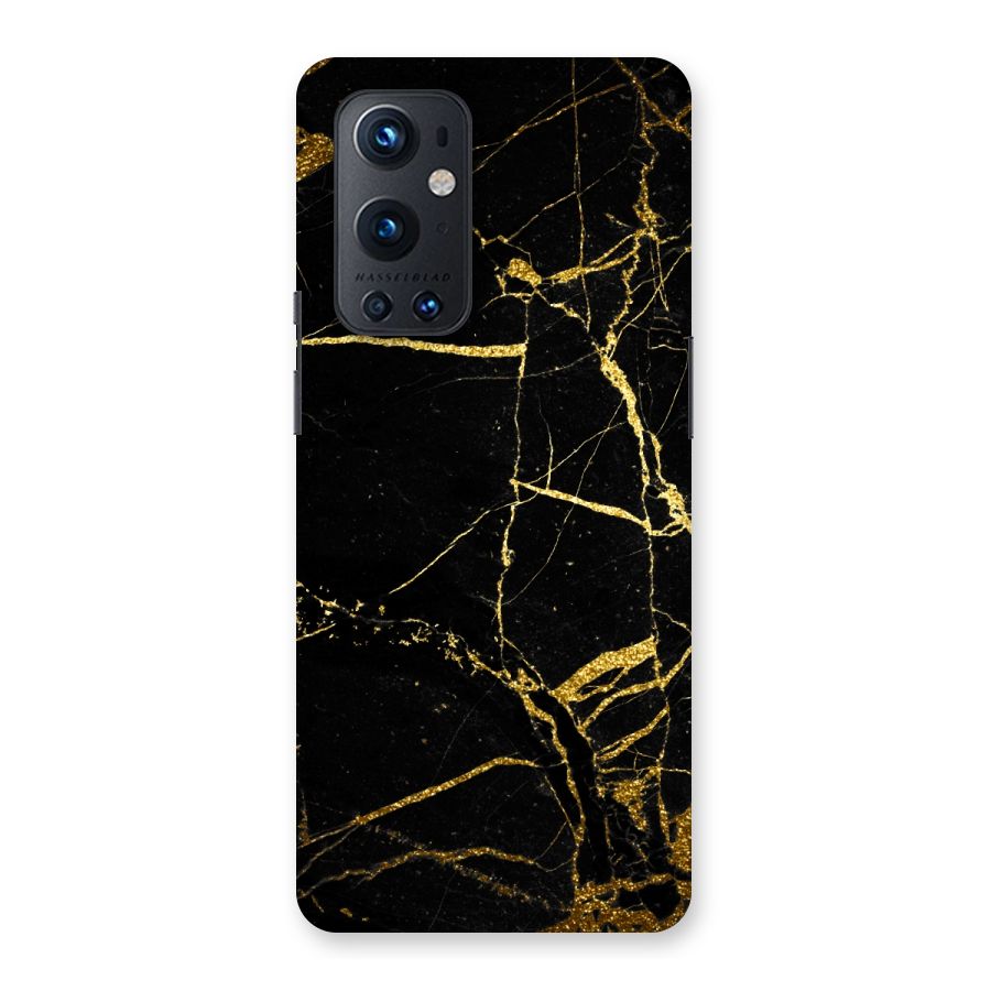 Black And Gold Design Back Case for OnePlus 9 Pro