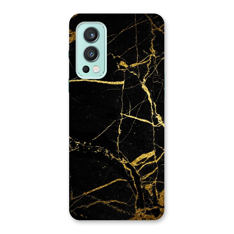 Black And Gold Design Back Case for OnePlus Nord 2 5G