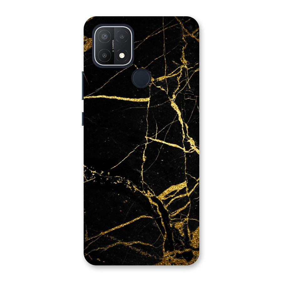 Black And Gold Design Back Case for Oppo A15