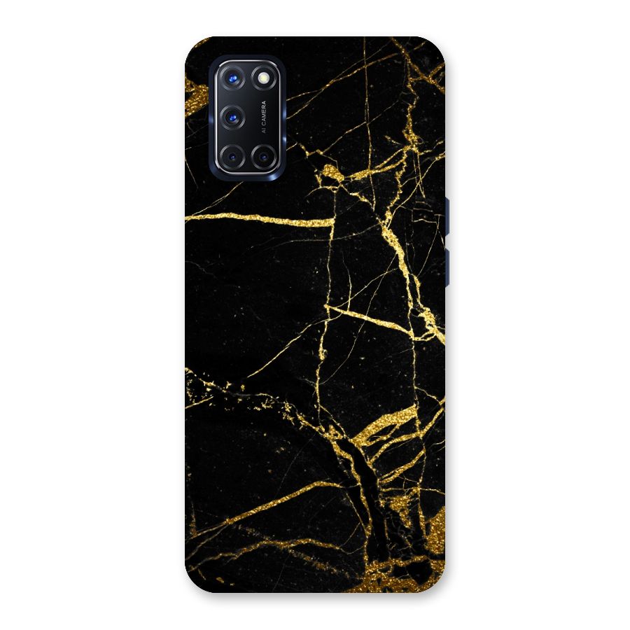 Black And Gold Design Back Case for Oppo A52