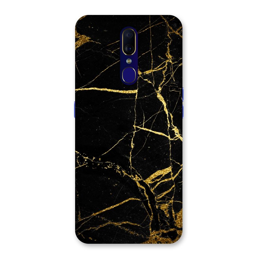 Black And Gold Design Back Case for Oppo F11