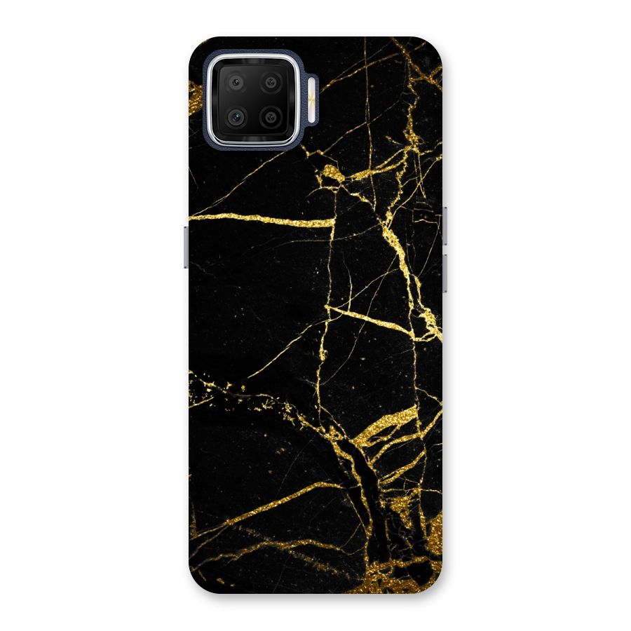 Black And Gold Design Back Case for Oppo F17
