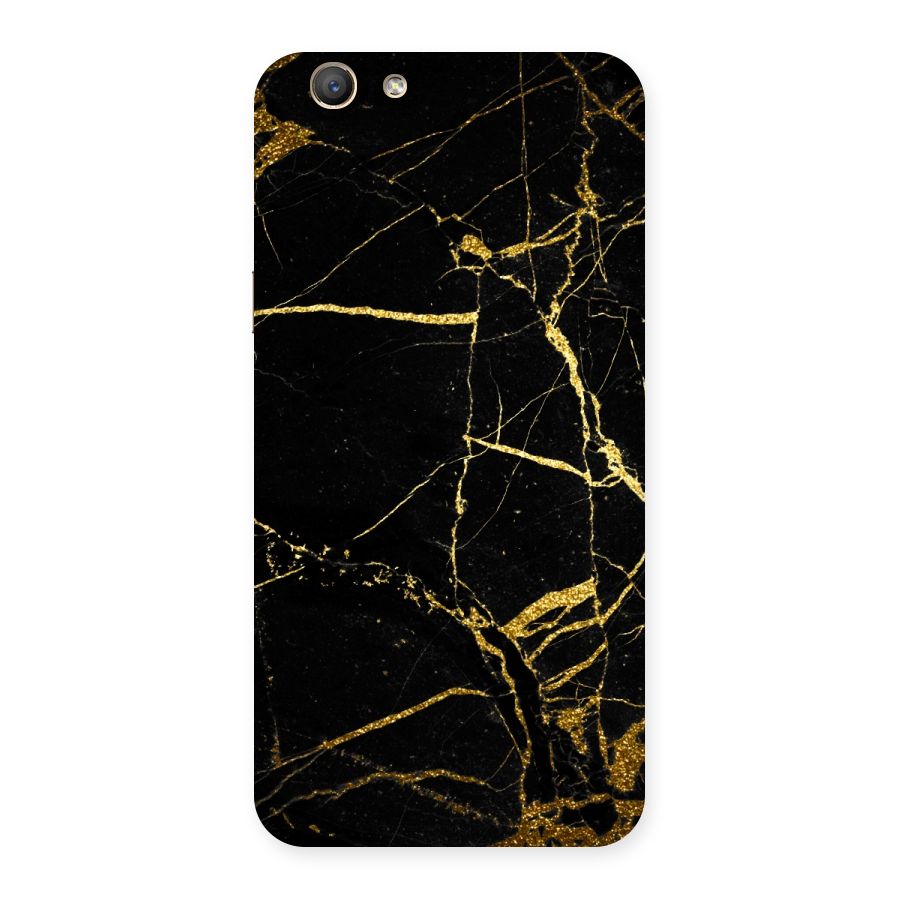 Black And Gold Design Back Case for Oppo F1s