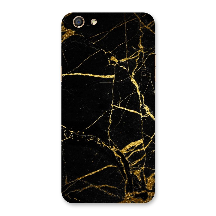 Black And Gold Design Back Case for Oppo F3