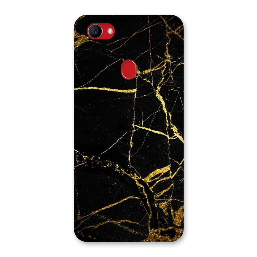 Black And Gold Design Back Case for Oppo F7