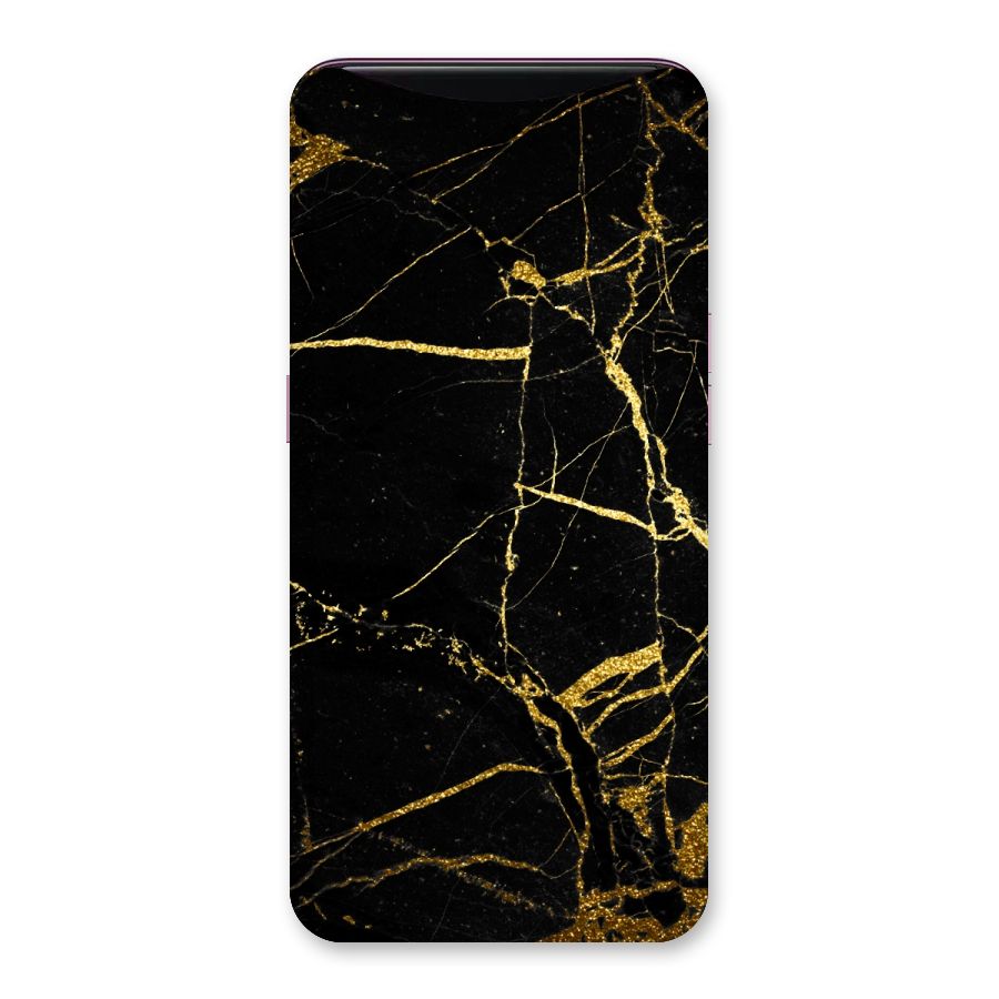 Black And Gold Design Back Case for Oppo Find X